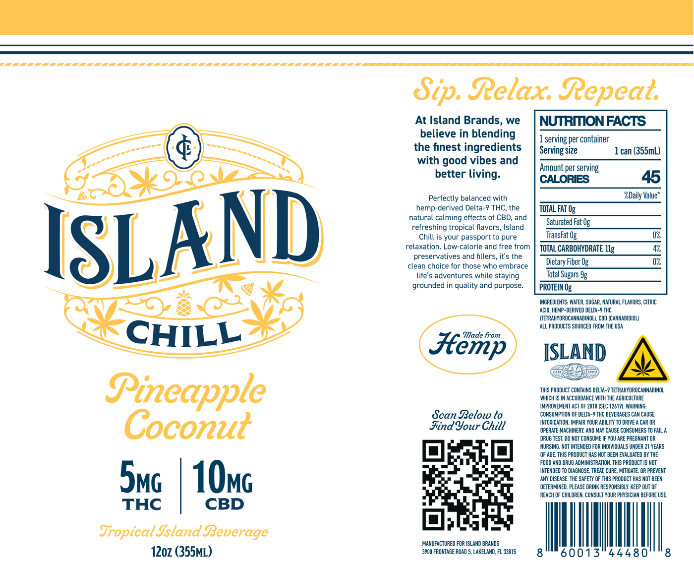 Island Chill Pineapple Coconut 4-pack