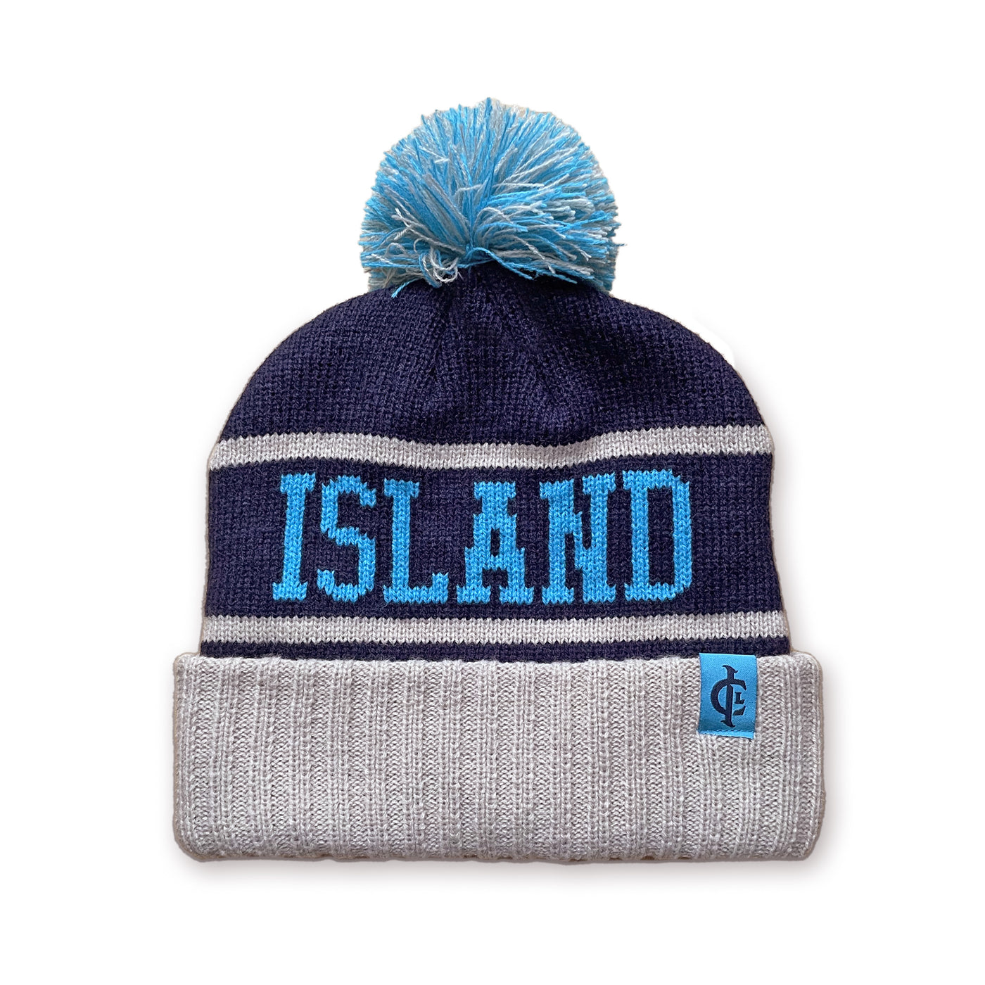 Island Pom Beanie - Blue