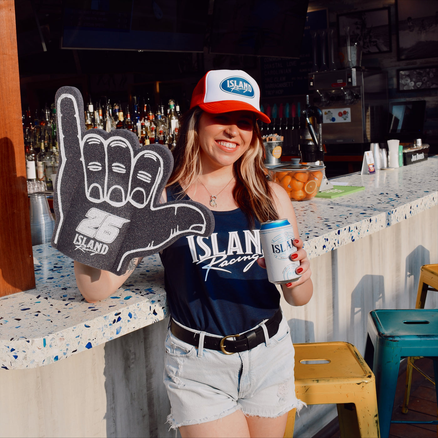 Island Racing Oval Foamie Hat